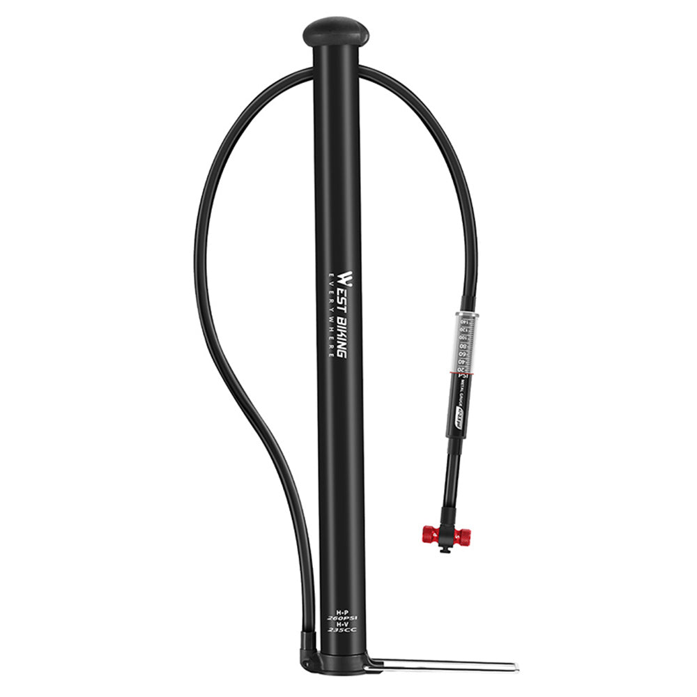 WEST BIKING YP0711164 Bicycle Tire Inflator High-Pressure Pump with Self-Rebounding WEST BIKING YP0711164 Bicycle Tire Inflator High-Pressure Pump with Self-Rebounding